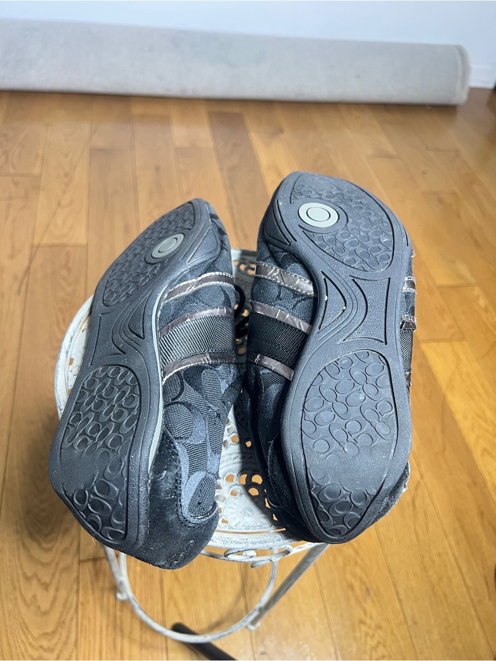 Coach Black Signature Logo Lace-Up Sneakers - Picture 9 of 9